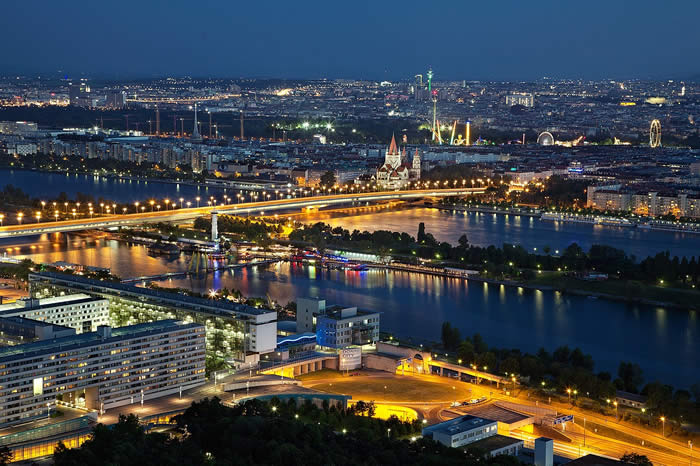 La ville de Abendstimmung à Vienne